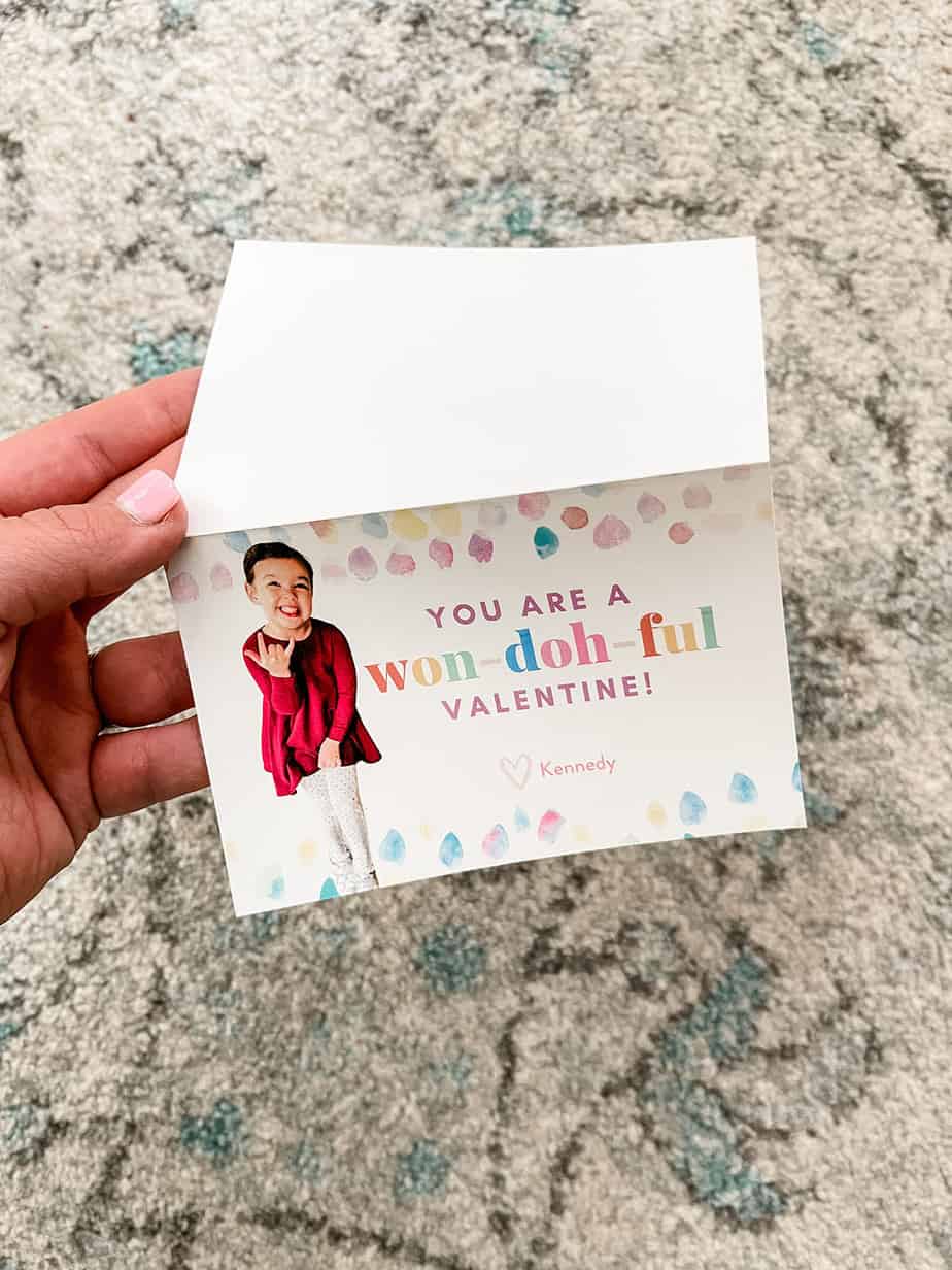 "you are a won-doh-ful valentine" printable label cut out.